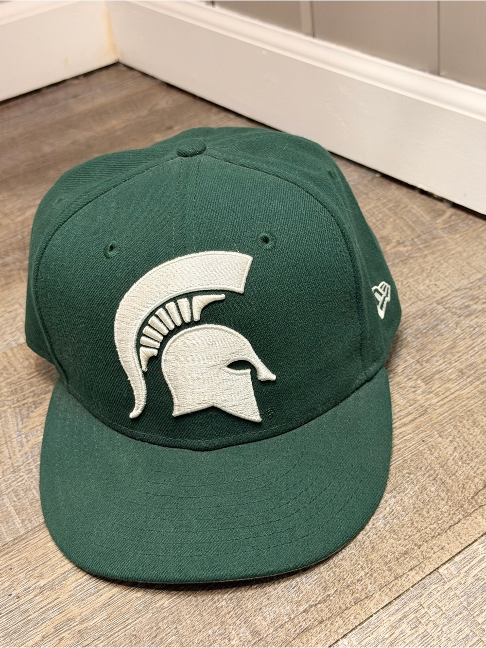 New Era Green and White Michigan State Spartan Cap Size 8